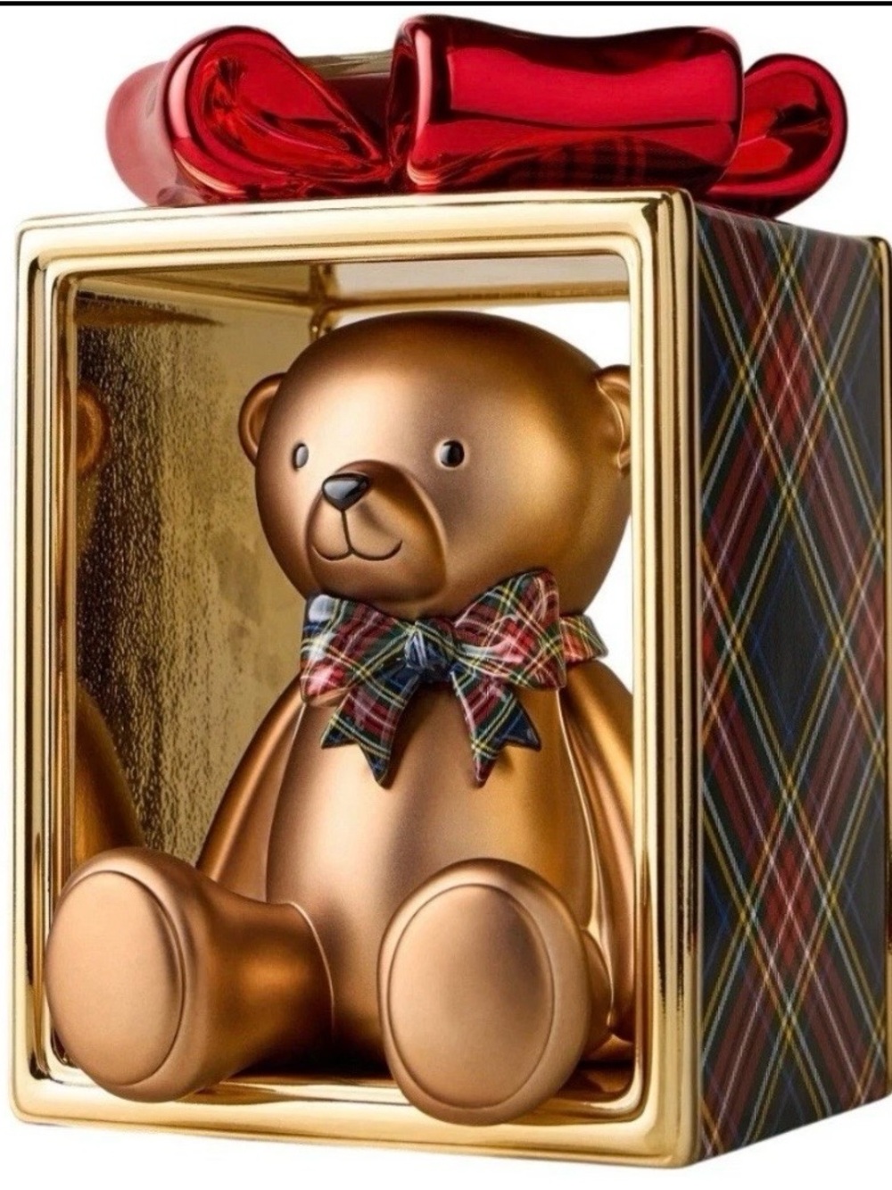 2026 Bath & Body Works Teddy Bear Present Pedestal Candle Holder